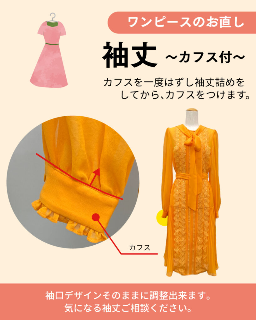ワンピース　～袖丈～